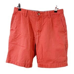 Nautica 100% Cotton Twill Flat Front Classic Fit Perfect Shorts Belt Loops 32W